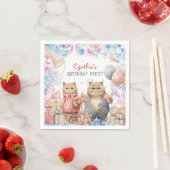 Verjaardagsfeestje kat servet (Insitu)