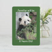 Verjaardagsfeestje Kind, Naam, Schattigee Reus Pan Kaart (Staand voorkant)