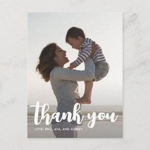 Verjaardagsfeestje Kinder dank u script één foto Briefkaart