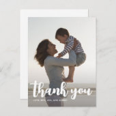 Verjaardagsfeestje Kinder dank u script één foto Briefkaart (Voorkant / Achterkant)