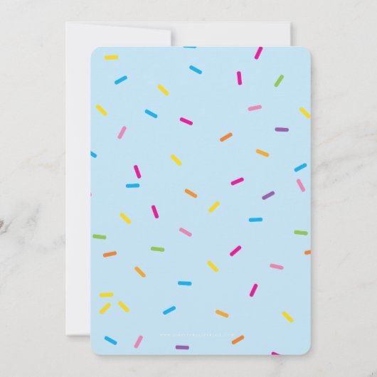 VERJAARDAGSFEESTJE KINDEREN ijshoorntje blauwe spi Kaart (Achterkant)