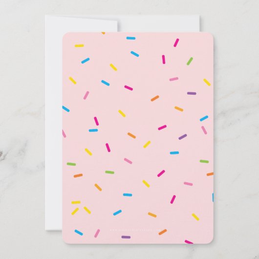 VERJAARDAGSFEESTJE KINDEREN ijshoorntje roze spikk Kaart (Achterkant)