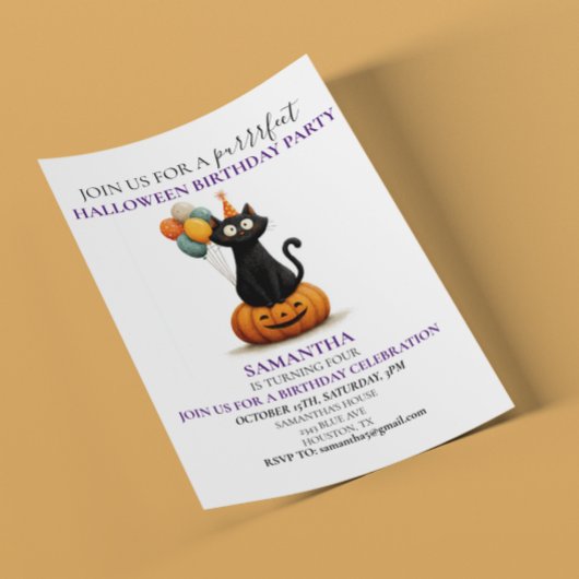 Verjaardagsfeestje Kinderen Zwarte Kat Halloween