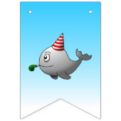 Verjaardagsfeestje-klaar Walvis Vlaggetjes (Eerste vlag)