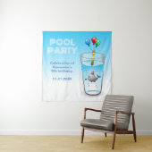 Verjaardagsfeestje-klaar Walvis Wandkleed (In situ)