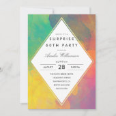 Verjaardagsfeestje | Kleurrijke Abstracte Boho Aqu Kaart (Voorkant)