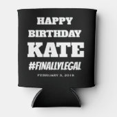 Verjaardagsfeestje Koelbox, aangepaste feestgunste Blikjeskoeler (Voorkant)