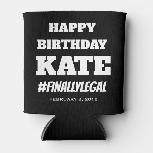 Verjaardagsfeestje Koelbox, aangepaste feestgunste Blikjeskoeler (Voorkant)