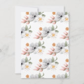 Verjaardagsfeestje konijn kaart (Achterkant)