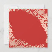 Verjaardagsfeestje  Leafs Krans Rood Roze Rose Gou Kaart (Achterkant)