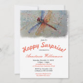 VERJAARDAGSFEESTJE LIBELLE UITNODIGING (Voorkant)