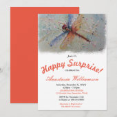 VERJAARDAGSFEESTJE LIBELLE UITNODIGING (Voorkant / Achterkant)