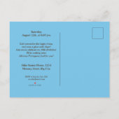 verjaardagsfeestje Lissabon gele tram Uitnodiging Briefkaart (Achterkant)