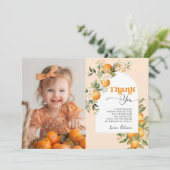 Verjaardagsfeestje Little Cutie citrus foto dank j Kaart (Staand voorkant)