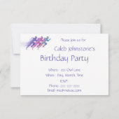 Verjaardagsfeestje Marathon Runner Kaart (Achterkant)