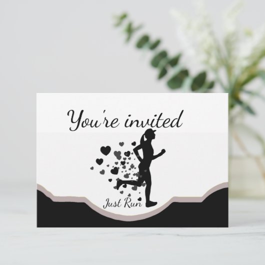 Verjaardagsfeestje Marathon Runner Kaart (Staand voorkant)