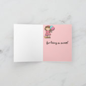 Verjaardagsfeestje meisje bedankkaartjes bedankkaart (Binnen)