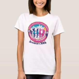 Verjaardagsfeestje Meisjes Aangepaste Cruise Zomer T-shirt