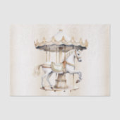 Verjaardagsfeestje Merry Go Round Circus Carnaval Tissuepapier (Voorkant)