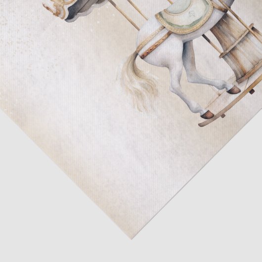 Verjaardagsfeestje Merry Go Round Circus Carnaval Tissuepapier (Detail)