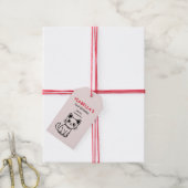 Verjaardagsfeestje met Aangepaste kleuren met een  Cadeaulabel (Met Touw)