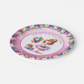 Verjaardagsfeestje met balletthema papieren bordje (Gekanteld)