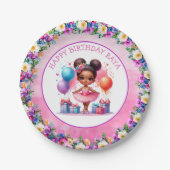 Verjaardagsfeestje met balletthema papieren bordje (Voorkant)