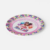 Verjaardagsfeestje met balletthema papieren bordje (Gekanteld)