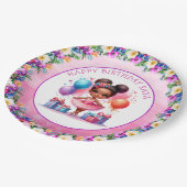 Verjaardagsfeestje met balletthema papieren bordje (Gekanteld)