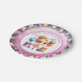 Verjaardagsfeestje met balletthema papieren bordje (Gekanteld)