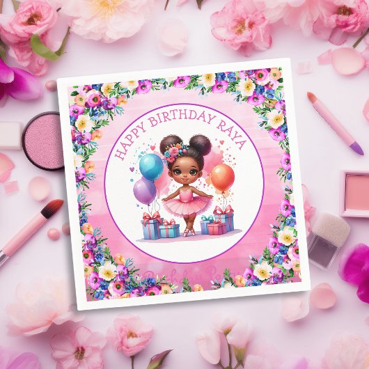 Verjaardagsfeestje met balletthema servet