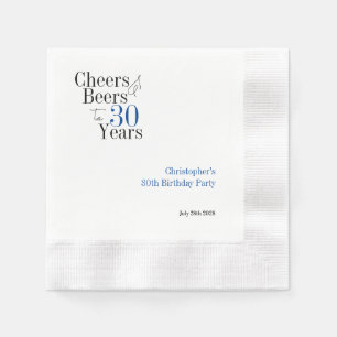 Verjaardagsfeestje met Cheers Beers Personalisatie Servet