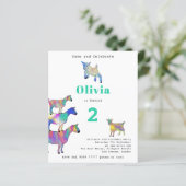 Verjaardagsfeestje met cute geit (Staand voorkant)