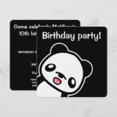 Verjaardagsfeestje met cute panda kaart (Voorkant / Achterkant)