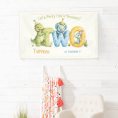 Verjaardagsfeestje met dinothema voor 2 jaar spandoek (Insitu)