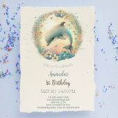 Verjaardagsfeestje met een baby dolfijn kaart