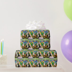 Verjaardagsfeestje Met Feest Cavia's, Verjaardag Cadeaupapier