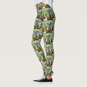Verjaardagsfeestje met feestcavia's, leggings
