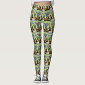 Verjaardagsfeestje met feestcavia's, leggings (Voorkant)