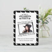 Verjaardagsfeestje met Halloween aangepaste foto Kaart (Staand voorkant)