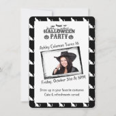 Verjaardagsfeestje met Halloween aangepaste foto Kaart (Voorkant)