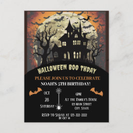 Verjaardagsfeestje met Halloween Briefkaart