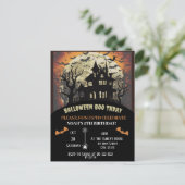 Verjaardagsfeestje met Halloween Briefkaart (Staand voorkant)