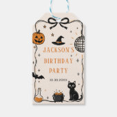 Verjaardagsfeestje met Halloween Cadeaulabel (Voorkant)