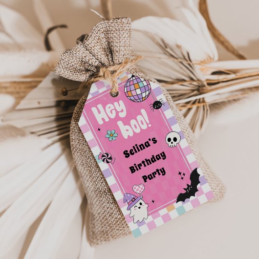 Verjaardagsfeestje met Halloween Cadeaulabel