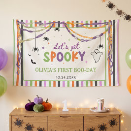 Verjaardagsfeestje met Halloween griezelig plezier Spandoek