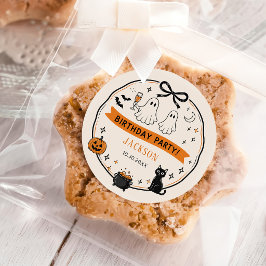 Verjaardagsfeestje met Halloween Ronde Sticker