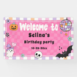 Verjaardagsfeestje met Halloween Spandoek