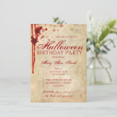 Verjaardagsfeestje met Halloween-thema Kaart (Staand voorkant)