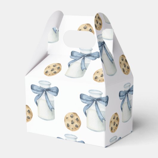 Verjaardagsfeestje met koekjes en melk bedankdoosjes (Achterkant)